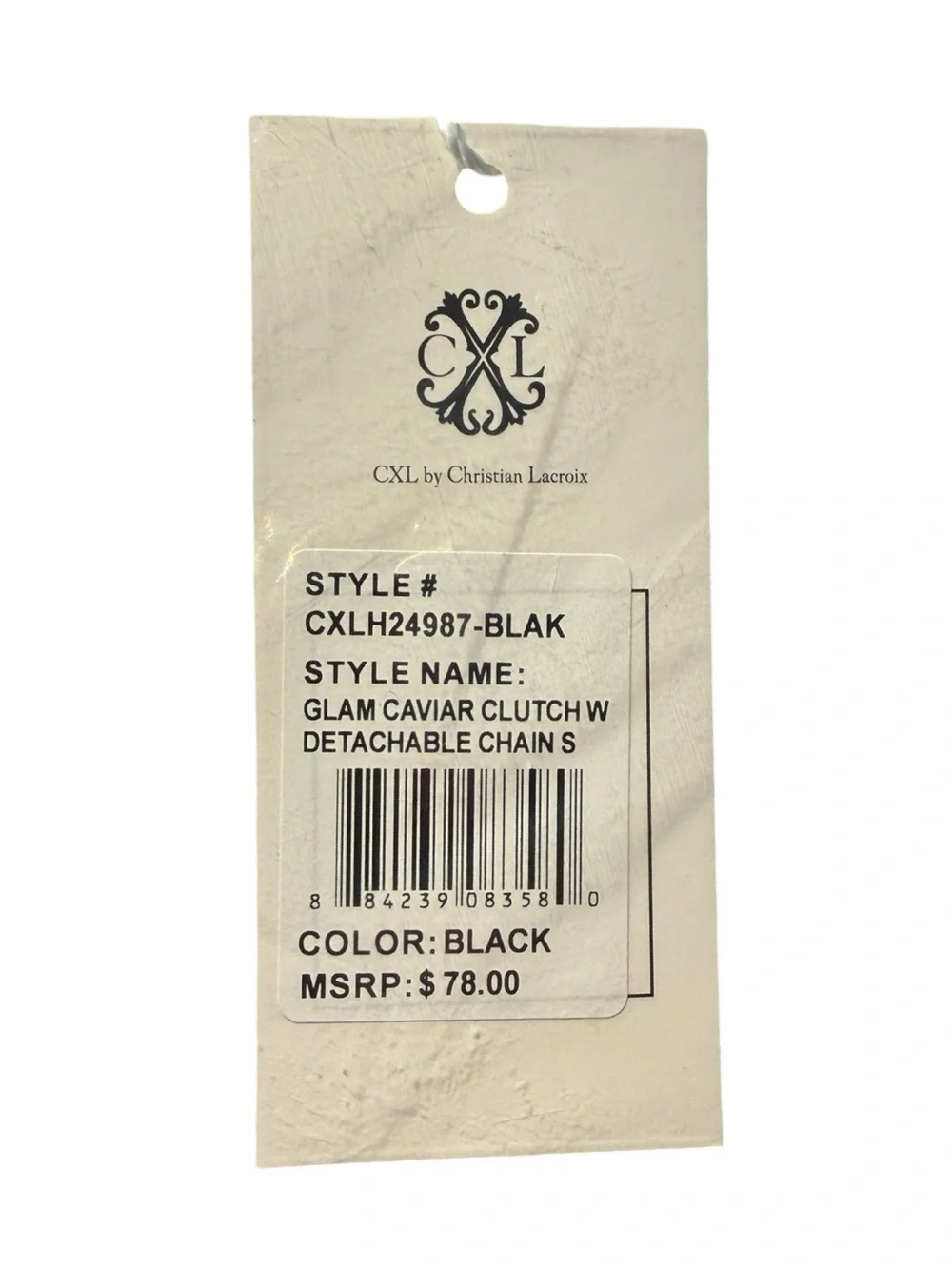 Christian Lacroix Glam Caviar Clutch – Black | Brand New with Tags